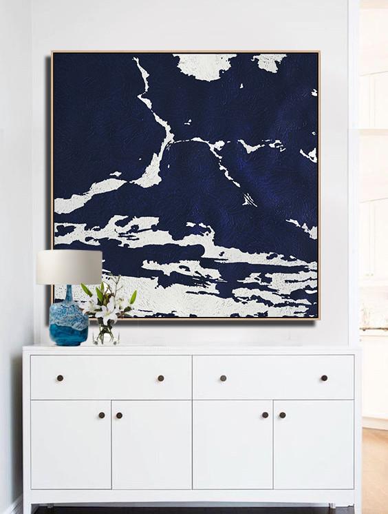 Navy and White Painting #NV4A - Click Image to Close